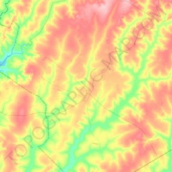 Mapa topográfico Planalto, altitude, relevo