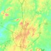Mapa topográfico Asheboro, altitude, relevo