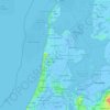 Mapa topográfico Noord-Holland, altitude, relevo