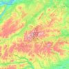 Mapa topográfico Cairngorms National Park, altitude, relevo