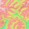 Mapa topográfico Wipptal - Alta Vall'Isarco, altitude, relevo