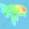 Mapa topográfico Goli otok, altitude, relevo