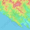 Mapa topográfico La Spezia, altitude, relevo
