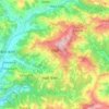 Mapa topográfico Gorkha, altitude, relevo
