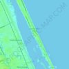 Mapa topográfico Daytona Beach Shores, altitude, relevo