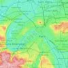 Mapa topográfico Parijs, altitude, relevo