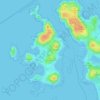 Mapa topográfico Bryher, altitude, relevo
