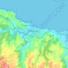 Mapa topográfico Ulverstone, altitude, relevo