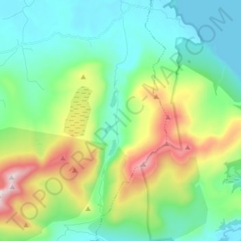 Mapa topográfico Dunloe Upper, altitude, relevo