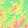 Mapa topográfico Tineo, altitude, relevo