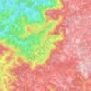 Mapa topográfico Pontões, altitude, relevo