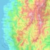 Mapa topográfico Benguet, altitude, relevo