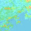 Mapa topográfico 惠阳区, altitude, relevo