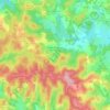 Mapa topográfico Saint-Oradoux-de-Chirouze, altitude, relevo