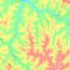 Mapa topográfico Tabapuã, altitude, relevo