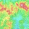 Mapa topográfico Auriat, altitude, relevo