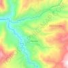 Mapa topográfico Perucho, altitude, relevo