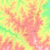 Mapa topográfico Jaguapitã, altitude, relevo