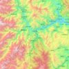 Mapa topográfico Shimian, altitude, relevo