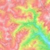 Mapa topográfico Saint-Dalmas-le-Selvage, altitude, relevo