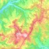 Mapa topográfico Marcillac-Saint-Quentin, altitude, relevo