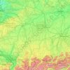 Mapa topográfico Swabia, altitude, relevo
