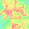 Mapa topográfico Siqueira Campos, altitude, relevo