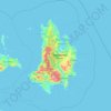 Mapa topográfico Catanduanes, altitude, relevo