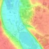 Mapa topográfico Mézières-en-Drouais, altitude, relevo