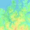 Mapa topográfico Curuçá, altitude, relevo