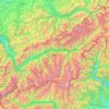 Mapa topográfico Valais, altitude, relevo
