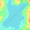 Mapa topográfico Lough Neagh, altitude, relevo