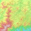 Mapa topográfico Teresópolis, altitude, relevo
