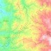 Mapa topográfico Aranzazu, altitude, relevo