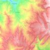 Mapa topográfico El Cocuy, altitude, relevo