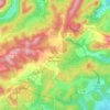 Mapa topográfico Saint-Félix-de-Pallières, altitude, relevo