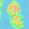 Mapa topográfico Isle of Arran, altitude, relevo