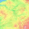 Mapa topográfico Sena, altitude, relevo