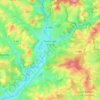 Mapa topográfico Toulon-sur-Arroux, altitude, relevo