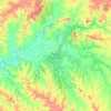 Mapa topográfico Montes del Queguay, altitude, relevo