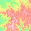 Mapa topográfico Santiago, altitude, relevo