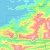 Mapa topográfico Parroquia Raúl Leoni, altitude, relevo