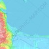 Mapa topográfico Gdańsk, altitude, relevo
