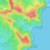 Mapa topográfico Frazer Park, altitude, relevo