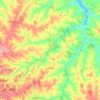 Mapa topográfico Pedranópolis, altitude, relevo