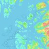 Mapa topográfico Stavanger, altitude, relevo