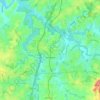 Mapa topográfico Woodstock, altitude, relevo