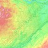 Mapa topográfico Canal-Rideau, altitude, relevo