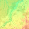 Mapa topográfico Humaitá, altitude, relevo
