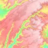 Mapa topográfico Brihuega, altitude, relevo